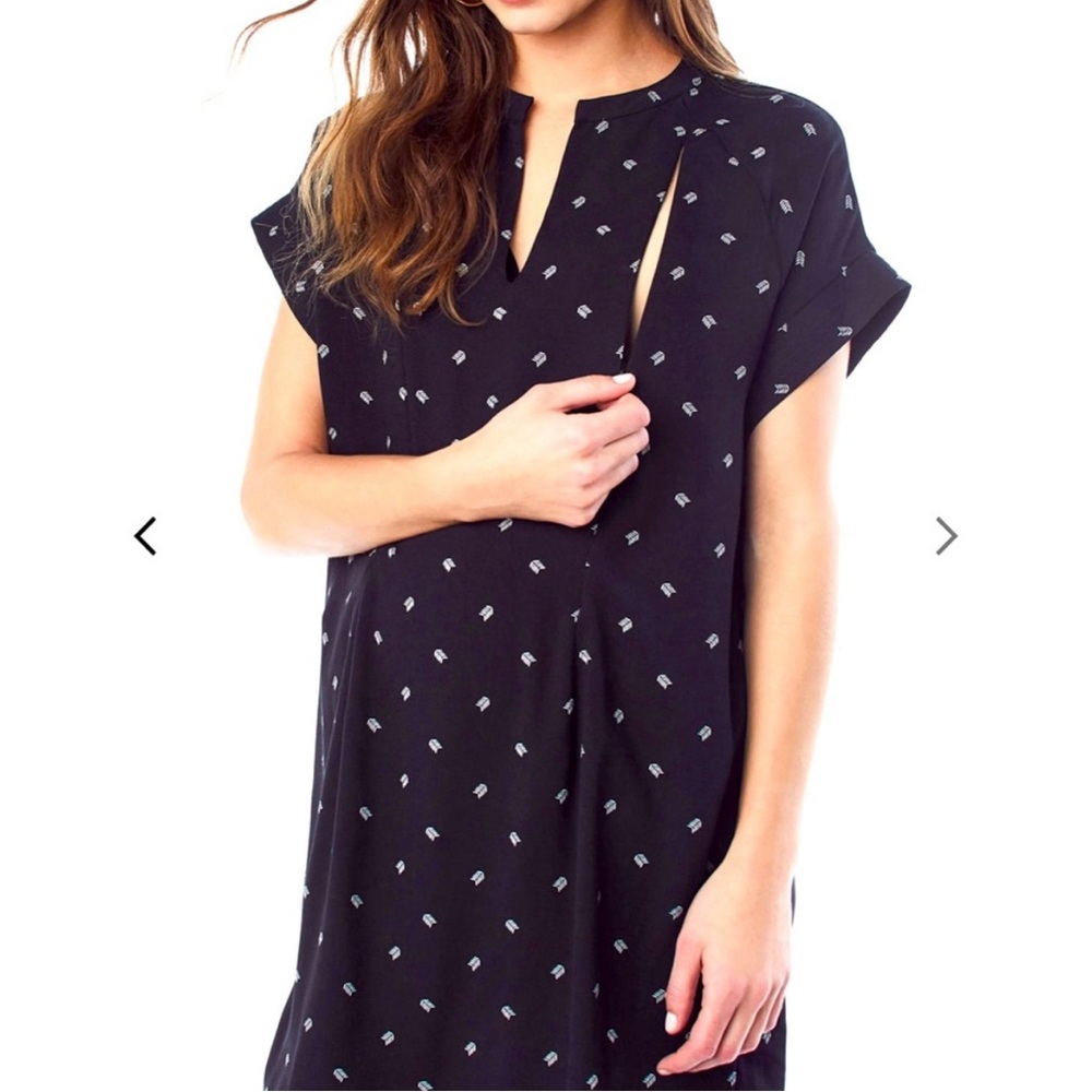 Royal Hana Cybelle Maternity / Nursing Dress in Navy Blue